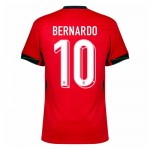 Günstige Fußballtrikots Portugal Bernardo 10 Heimtrikot EURO 2024 Kurzarm